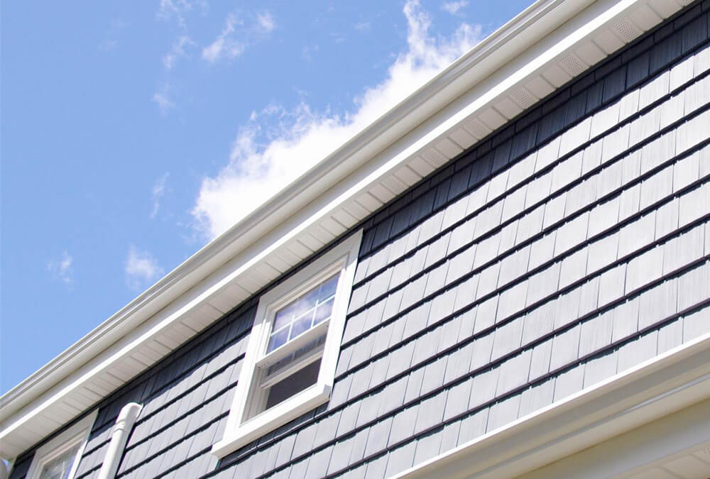 new gutters installed on a home in weymouth town ma