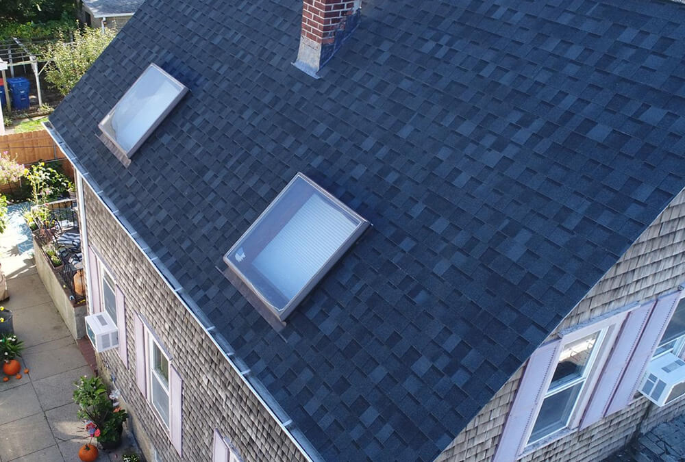 roof installed by roofers in new roof installation in Bridgewater, MA