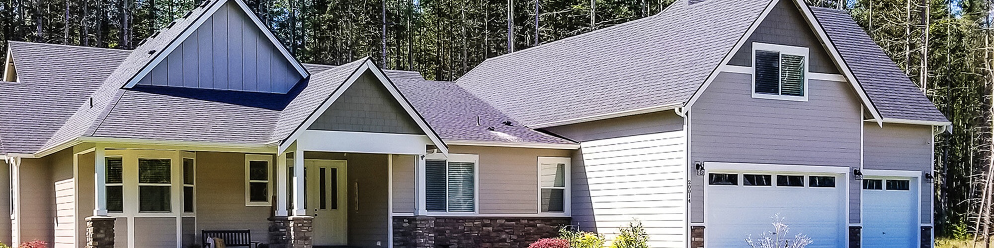 house with a completed roofing project