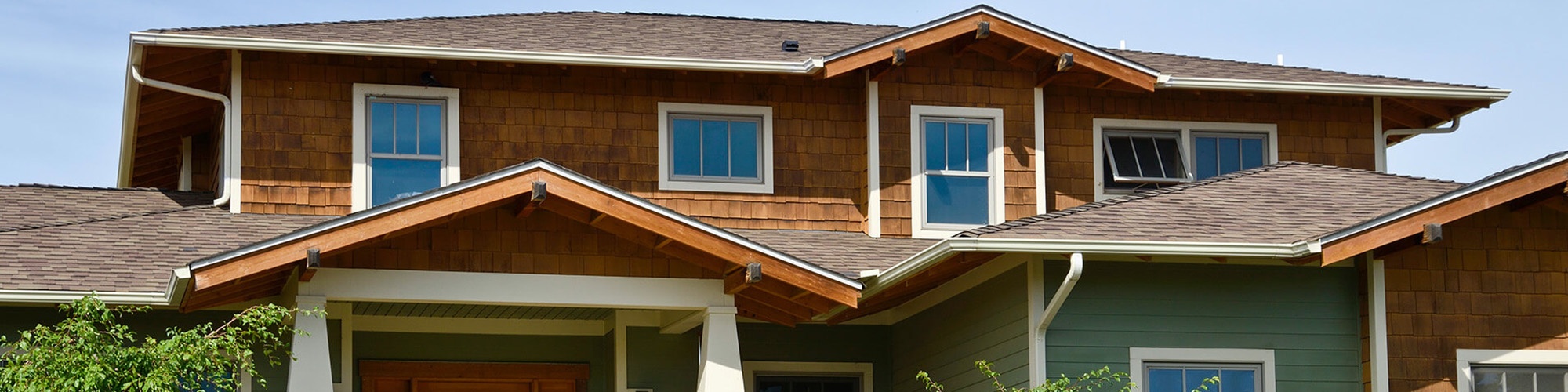 home benefiting from new gutters in falmouth