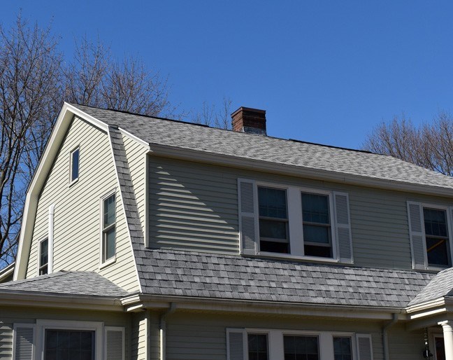 home in Rhode Island with new asphalt roof