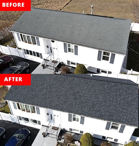 roof replaced by our roofing contractors in Massachusetts & Rhode Island