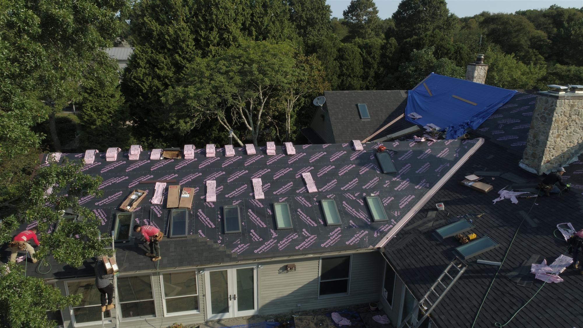 roofing project completed by our roofer