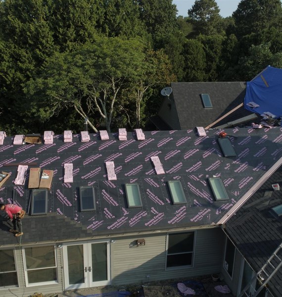 roofing project completed by our roofer