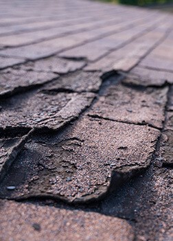 checking shingle condition during roof inspection in New Bedford