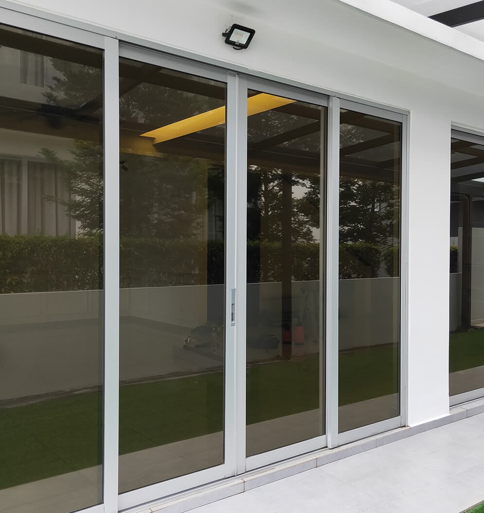 Floor to ceiling slider windows installed on home in Massachusetts
